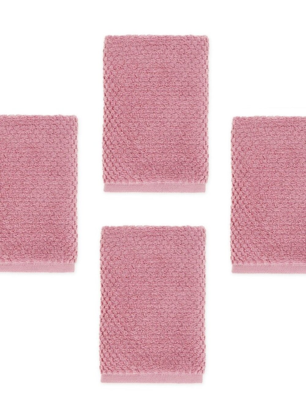 4 brand new Wild Sage Savannah 90% Cotton 16x28" HAND Towels in MAUVE PINK color